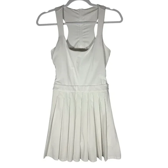 VUORI Set Mini Dress XS White Pleated Skirt Tennis Active Pickleball Golf VW611 - Picture 3 of 13